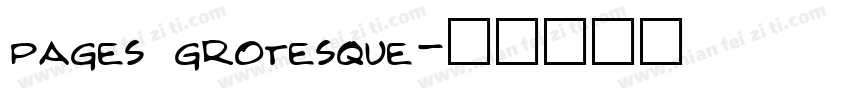 pages grotesque字体转换
